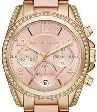 Load image into Gallery viewer, Authentic MICHAEL KORS Blair Two Tone Crystal Chronograph Ladies Watch
