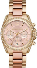 Load image into Gallery viewer, Authentic MICHAEL KORS Blair Two Tone Crystal Chronograph Ladies Watch
