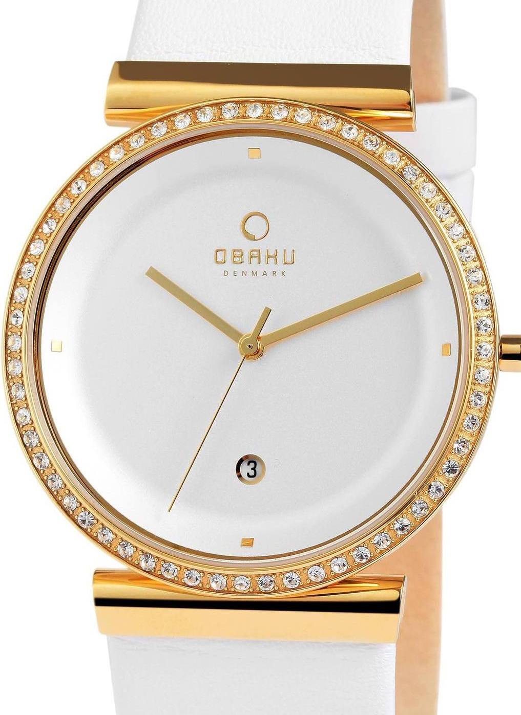Authentic OBAKU Denmark Crystal Accented Ladies Watch