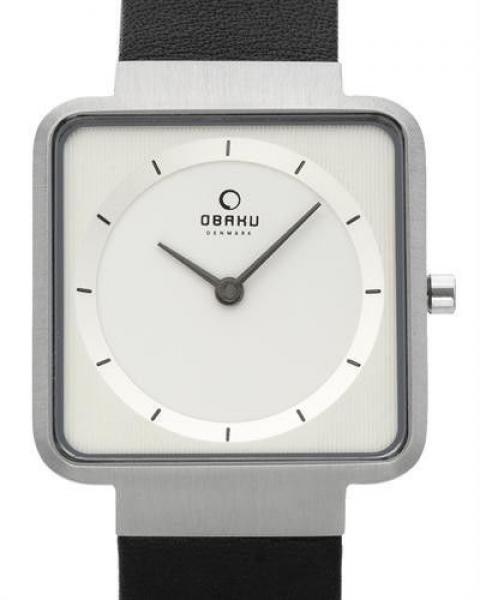Authentic OBAKU Denmark Harmony Black Leather Ladies Watch
