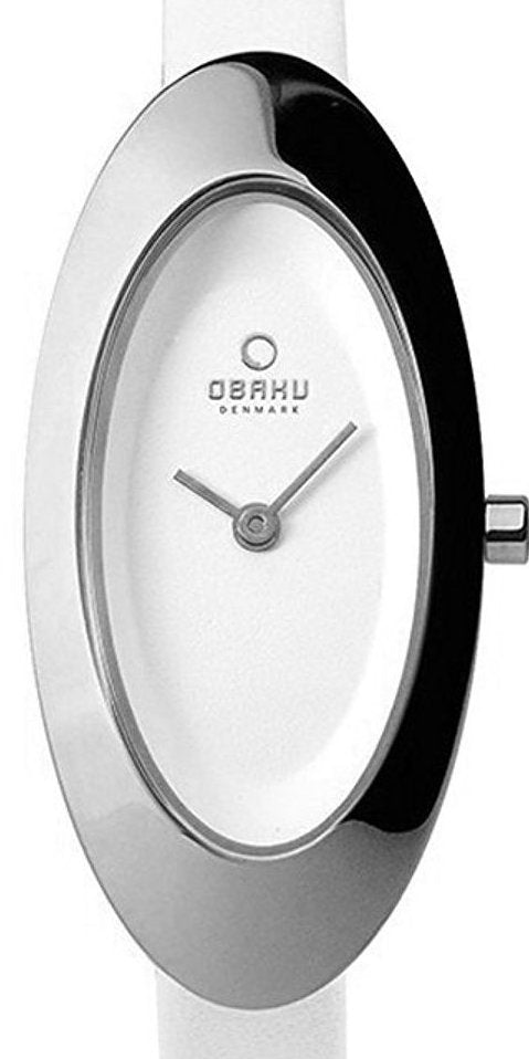 Authentic OBAKU Denmark White Leather Ladies Watch