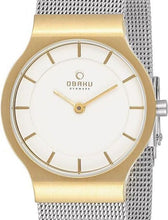 Load image into Gallery viewer, Authentic OBAKU Denmark Two Tone Stainless Steel Mesh Ladies Watch

