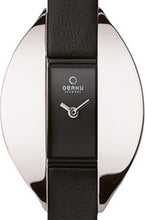 Load image into Gallery viewer, Authentic OBAKU Denmark Black Leather Ladies Watch
