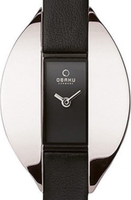 Authentic OBAKU Denmark Black Leather Ladies Watch