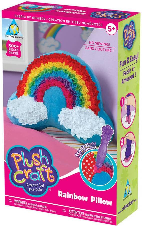 ORB FACTORY PlushCraft Fabric By Number - Rainbow Pillow Kit