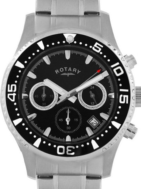 Authentic ROTARY Stainless Steel Chronograph Mens Watch