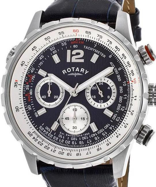 Authentic ROTARY Pilot Chronograph Mens Watch