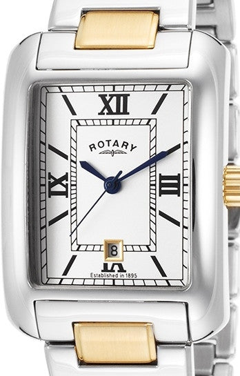 Authentic ROTARY Two Tone Stainless Steel Mens Watch