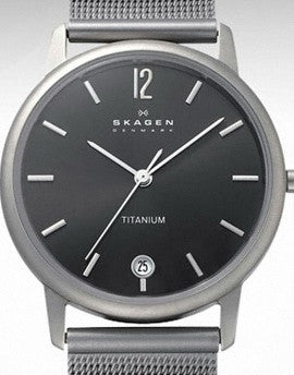 Authentic SKAGEN Denmark Ultra Slim Titanium Mens Watch