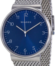 Load image into Gallery viewer, Authentic SKAGEN Denmark Ancher Blue Dial Mesh Band Mens Watch
