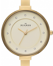 Load image into Gallery viewer, Authentic SKAGEN Denmark Gitte Crystal Accented Gold Tone Ladies Watch
