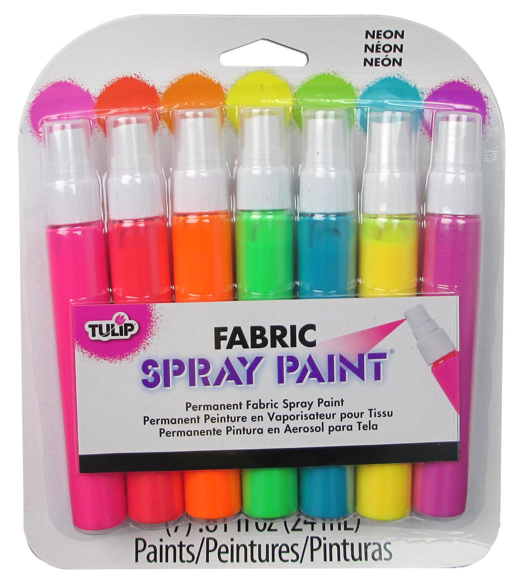 TULIP Neon Fabric Spray Paint (7 x 24ml)