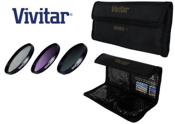 VIVITAR 40.5mm 3-Piece Multi Coated Filter Kit UV+CPL+FLD