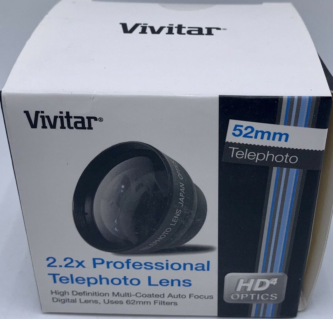 VIVITAR 52mm 2.2x Professional Telephoto Lens